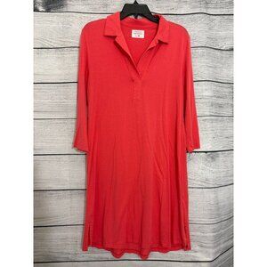 Southcott Salmon Collared Cotton Dress Size 3